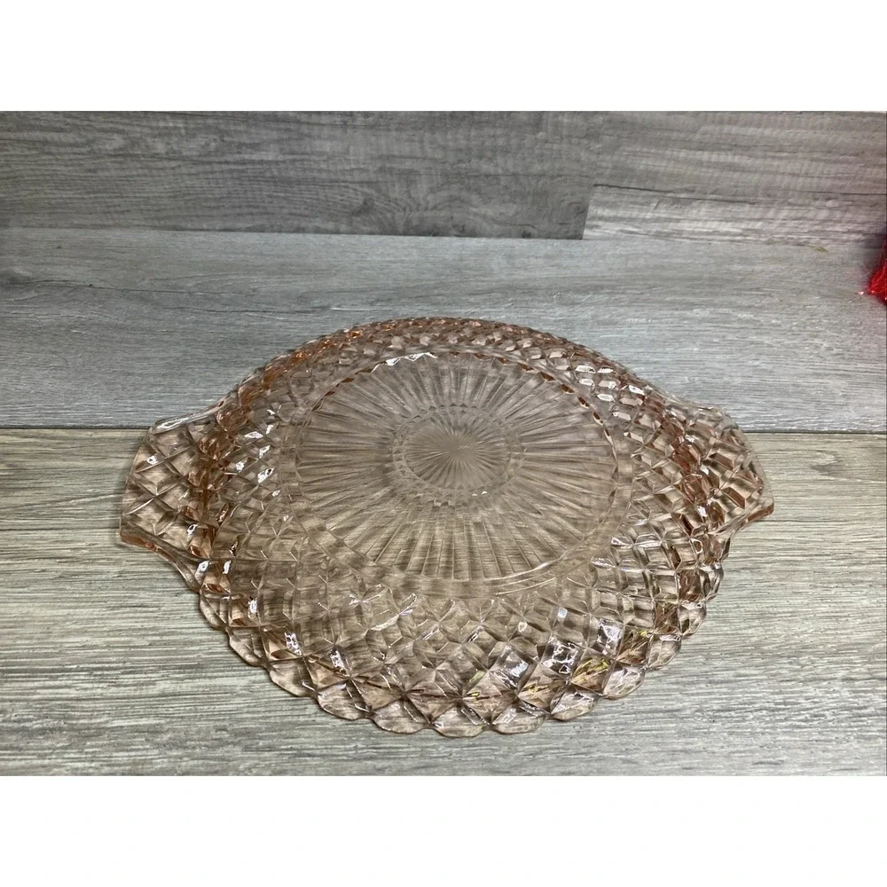 Anchor Hocking WATERFORD/WAFFLE PINK *10 1/4